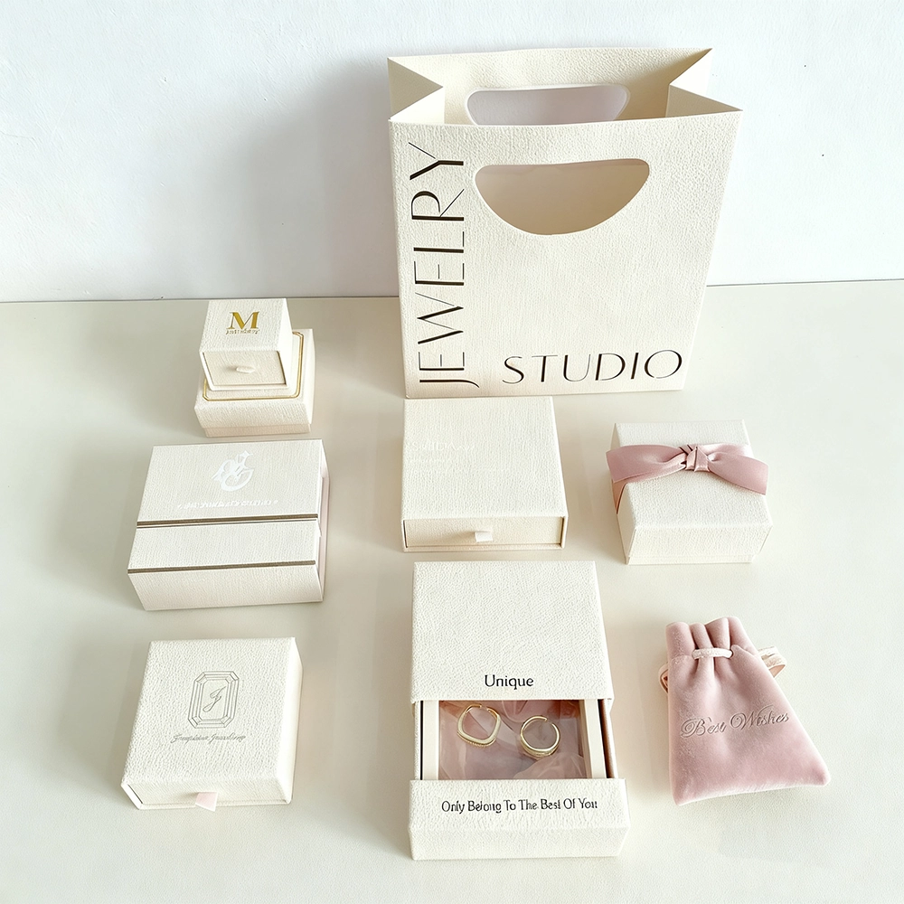 custom paper jewelry gift boxes with drawer style presentation